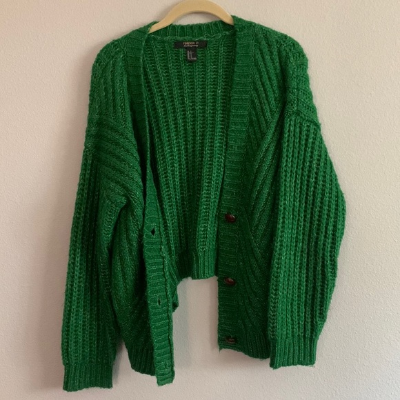 Forever 21 Sweaters - Chunky green sweater